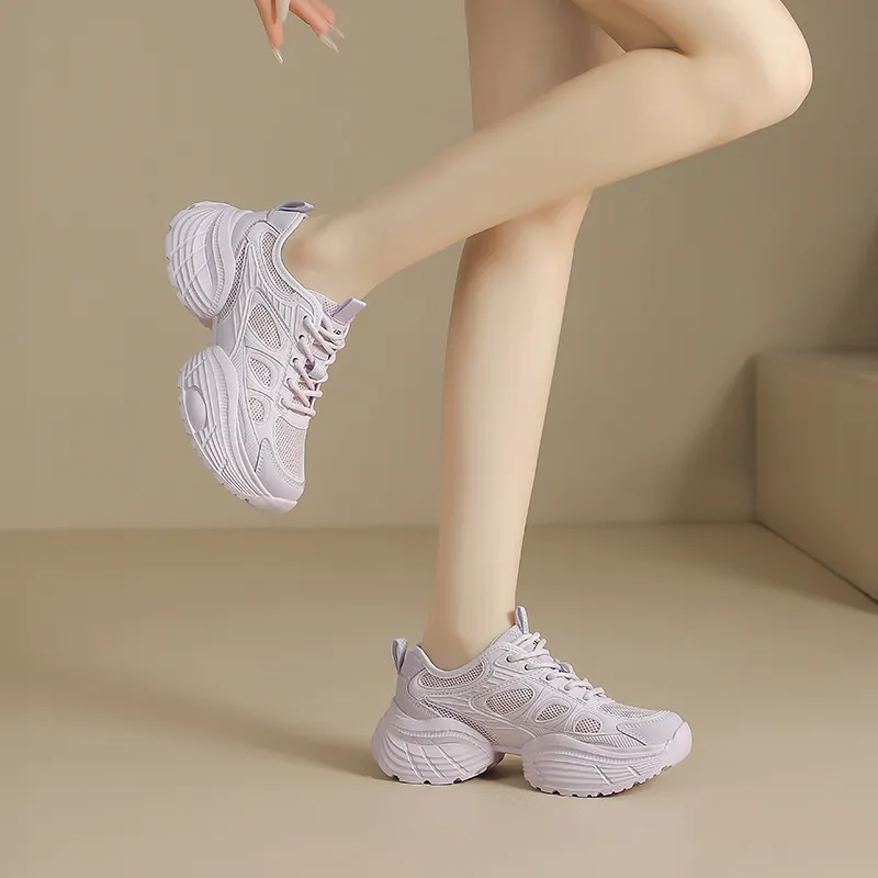 ZHR Small Round Pendant Cushioning, Wear Resistant Low Top Chunky Sneakers Women's-7