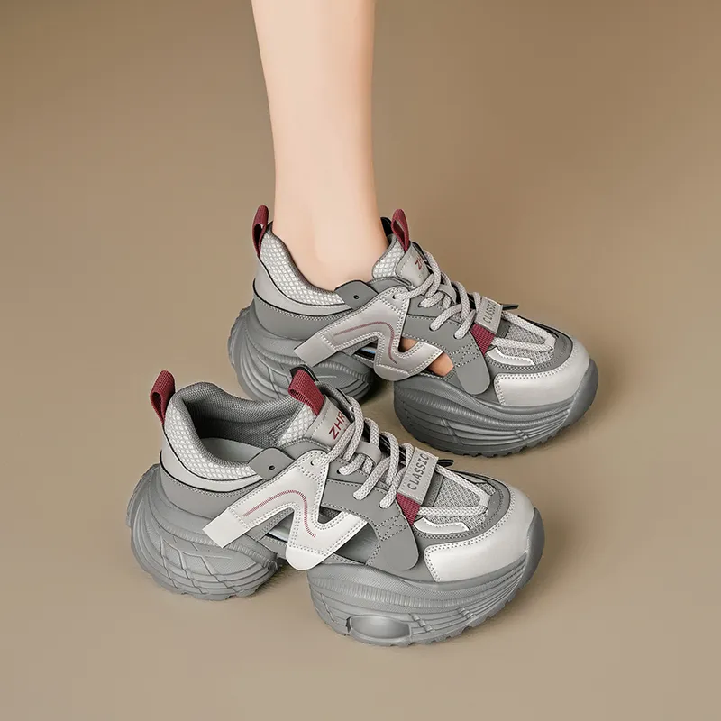 ZHR Small Round Pendant Abrasion Resistant Breathable Low Top Chunky Sneakers Women's-8