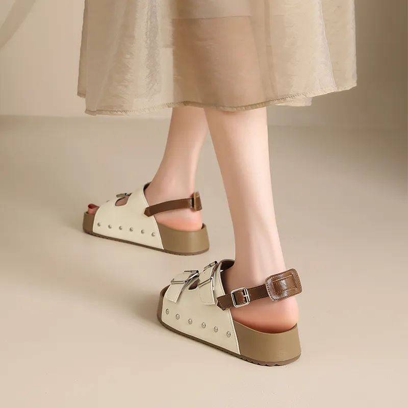 ZHR Birkenstock Style Mops One Strap Sandals 3cm Women's-4