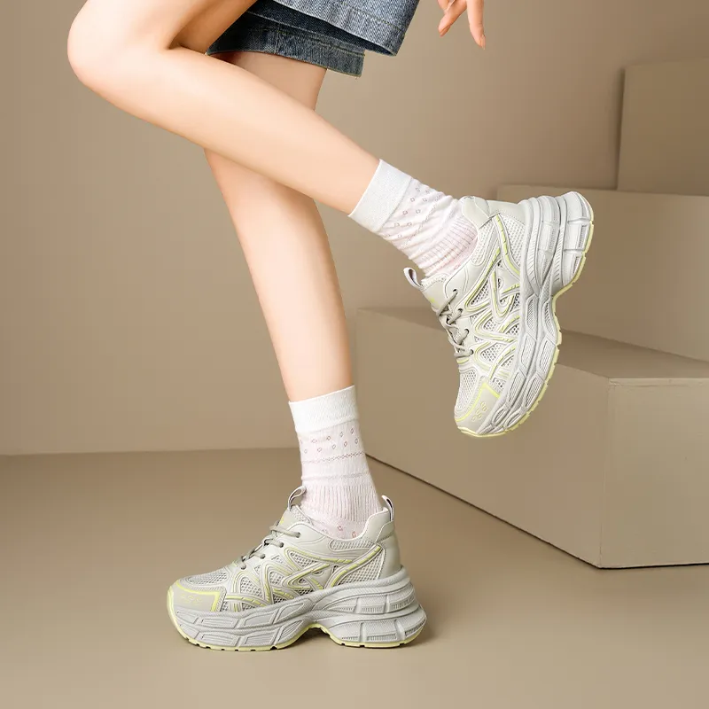 ZHR Super Star Era Cushioning Abrasion Resistant Breathable Low Top Chunky Sneakers Women's-7