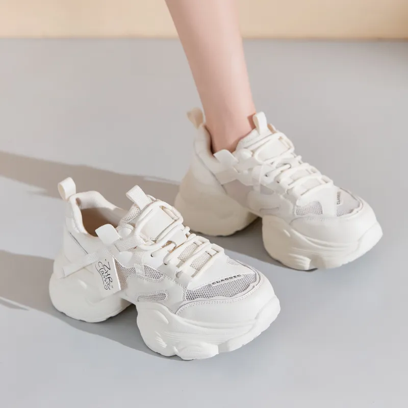 ZHR Wear-Resistant Slip-Resistant Low-Top Chunky Sneakers Women's-4
