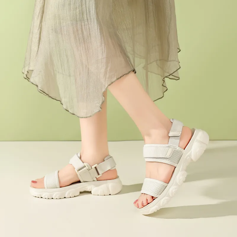 ZHR One Strap Sandals Women's Beige-3