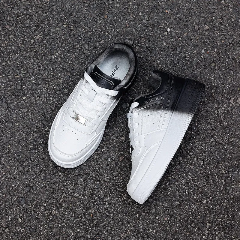 ZHR Slip Resistant Cushioning, Abrasion Resistant, Lightweight, Height Increasing Low Top Skateboard Shoes Unisex-4