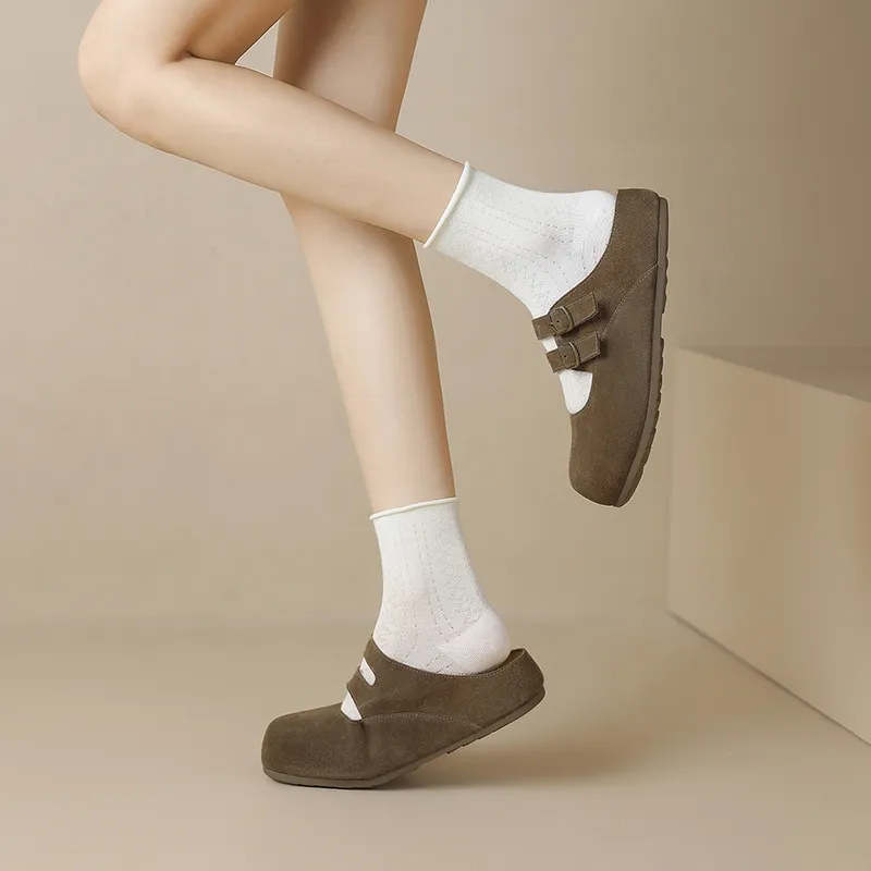 ZHR Rubber Sole Quiet Abrasion Resistant Closed Toe Slippers Women's-3