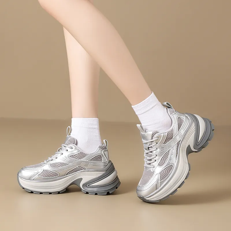 ZHR Cushioning, Abrasion Resistant, Height Increasing Low Top Chunky Sneakers Women's-13