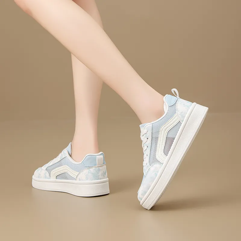 ZHR Skateboard Shoes Women's Low Top Blue-3