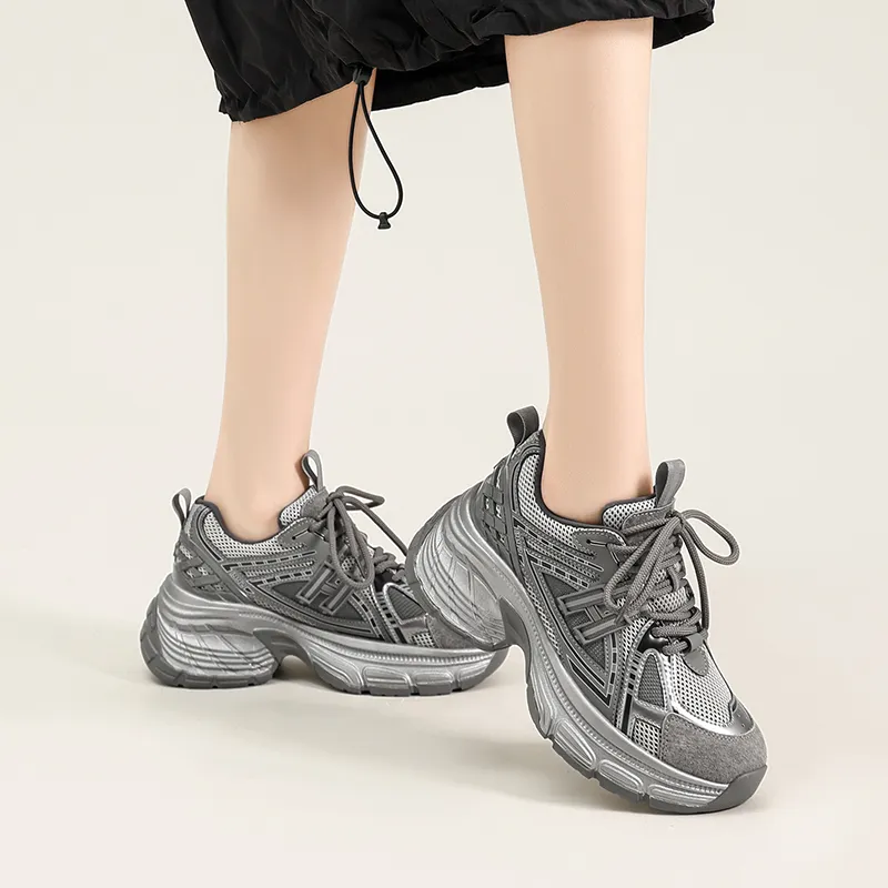 ZHR Height Increasing Shoes Wear-resistant And Lightweight Low-Top Chunky Sneakers Women's-3