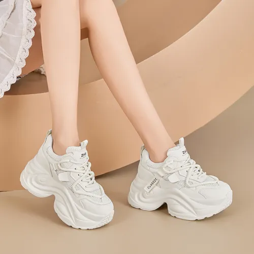 ZHR Cherry Shoes Cushioning, Wear Resistant Low Top Chunky Sneakers Women's