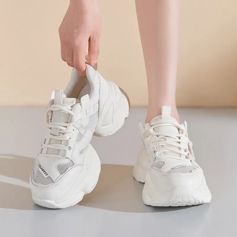 ZHR Wear-Resistant Slip-Resistant Low-Top Chunky Sneakers Women's-3