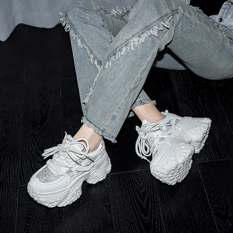 ZHR Bright Life Abrasion Resistant Coverage Low Top Chunky Sneakers Women's-4