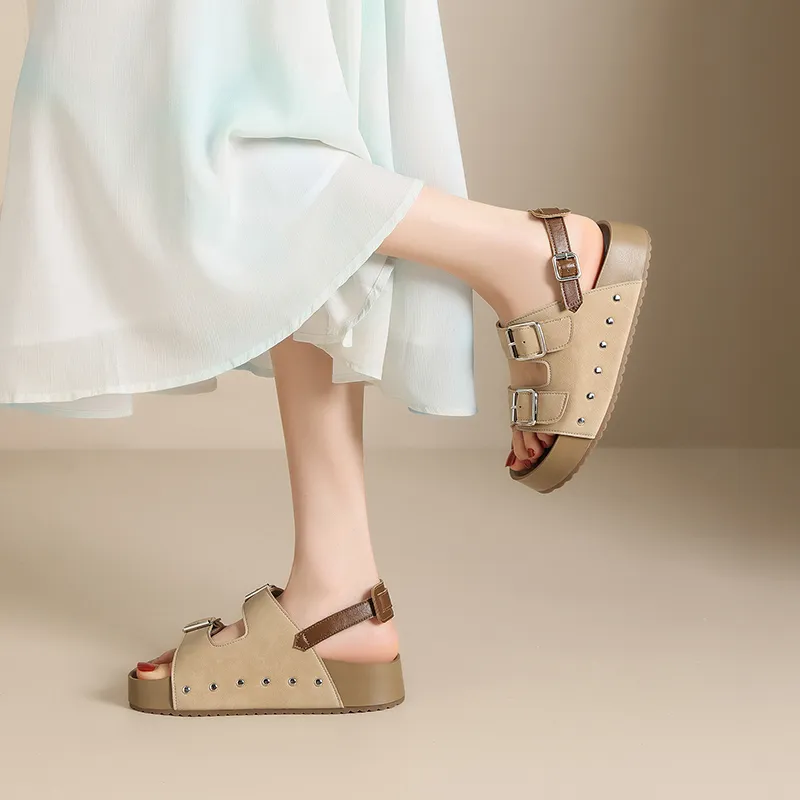 ZHR Birkenstock Style Mops One Strap Sandals 3cm Women's-8