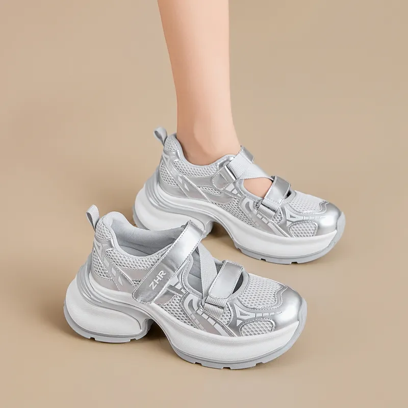ZHR Super Star Era Wear resistant And Lightweight Low Top Chunky Sneakers Women's-2