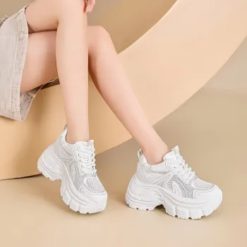ZHR Baby's Breath Abrasion Resistant, Breathable, Lightweight Coverage Low Top Chunky Sneakers Women's
