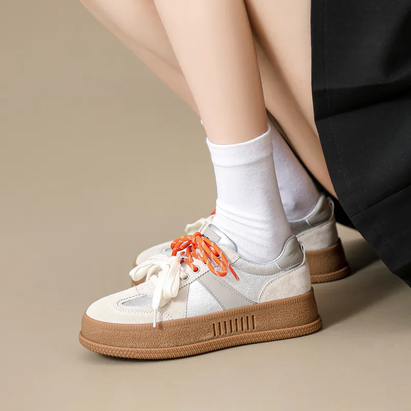 ZHR Classic Vintage T-Head White Sneakers Cushioning Wear-Resistant Low-Top Skateboard Shoes Women's-3