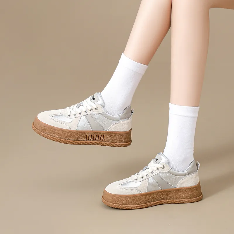 ZHR Classic Vintage T-Head White Sneakers Cushioning Wear-Resistant Low-Top Skateboard Shoes Women's-4