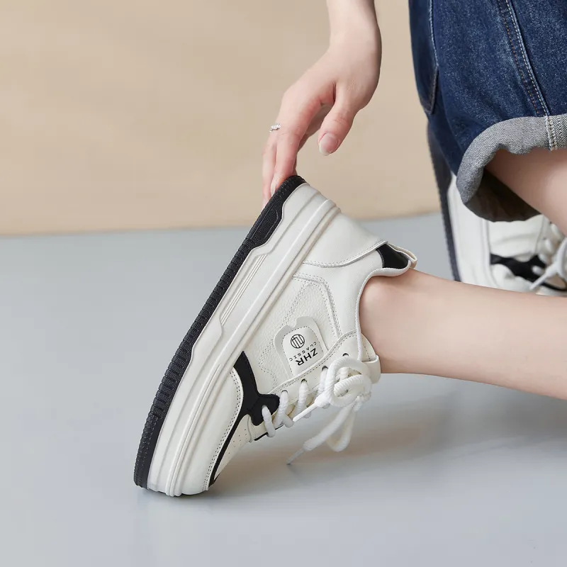 ZHR Puffy Shoes Lightweight Height Increasing Skateboard Shoes Women's-5