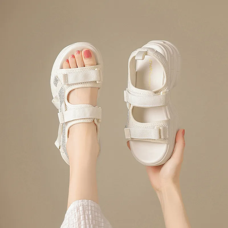 ZHR Beach Sandals Women's Beige, Black-2