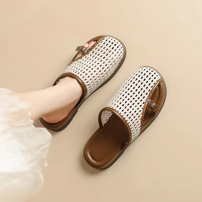 ZHR Rubber Sole Slip Resistant Closed Toe Slippers Women's-11