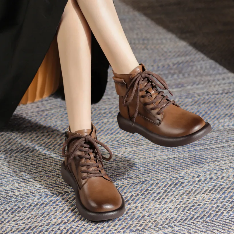 ZHR Ankle Boots Women's Black/Brown-10