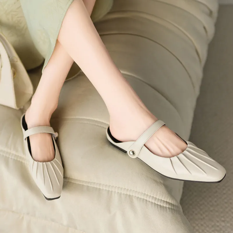 ZHR Vibram Sole Metal Odor Resistant Abrasion Resistant Slip Resistant Wrap toe Slippers Women's-9