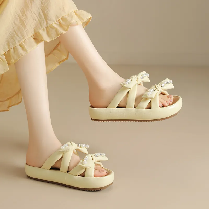 ZHR Slide Slippers Women's Light Yellow, Beige-10