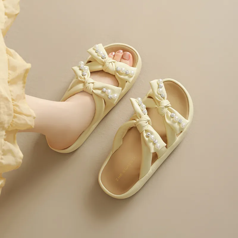 ZHR Slide Slippers Women's Light Yellow, Beige-12