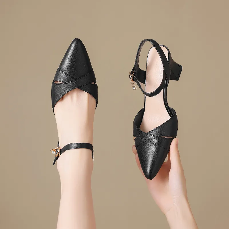 ZHR High Heels Women's Beige, Black-6