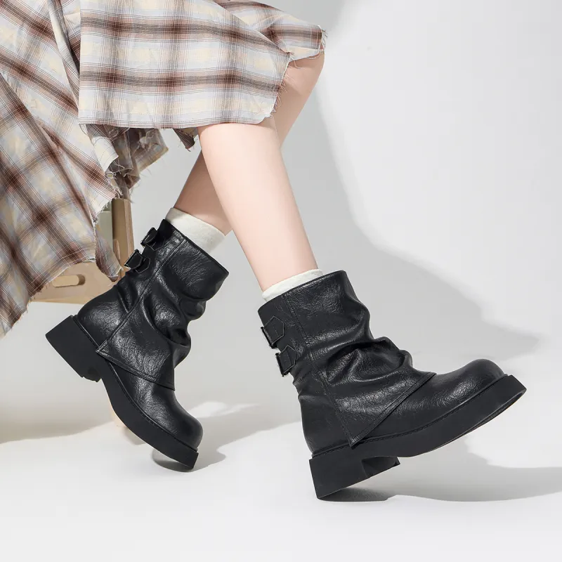 ZHR Ankle Boots Women's Black/Brown-2