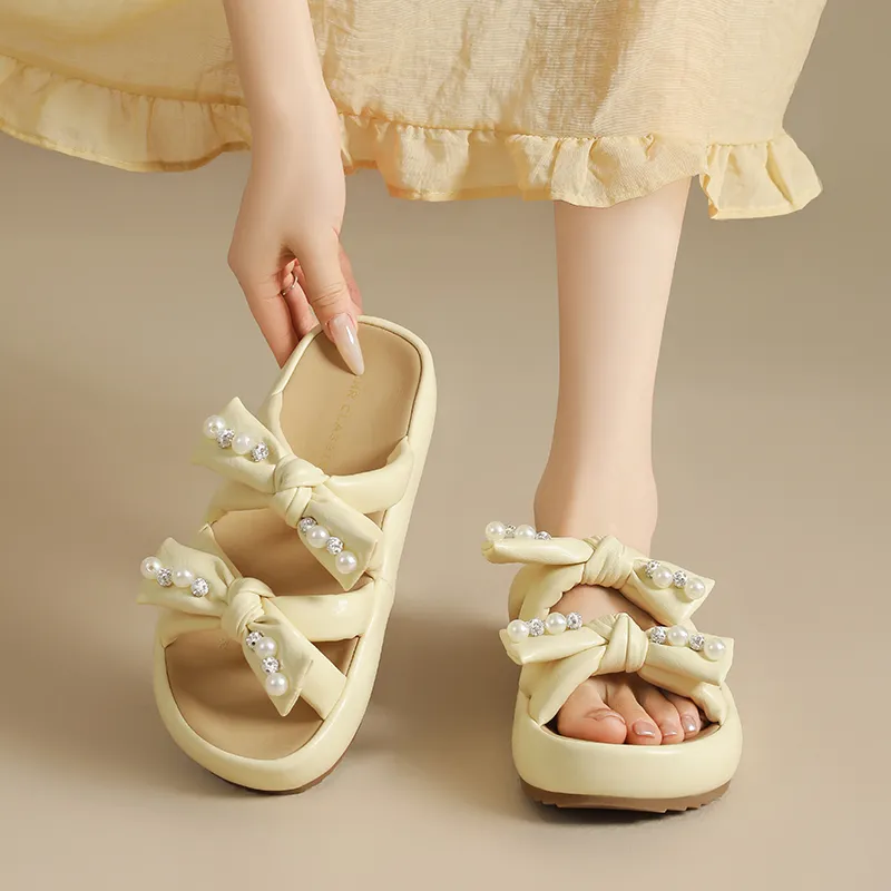 ZHR Slide Slippers Women's Light Yellow, Beige-11