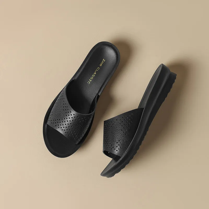 ZHR Slide Slippers Women's Black/Beige-3