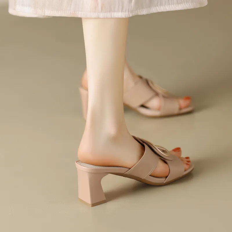 ZHR Slide Slippers Women's Beige, Black, Nude-17