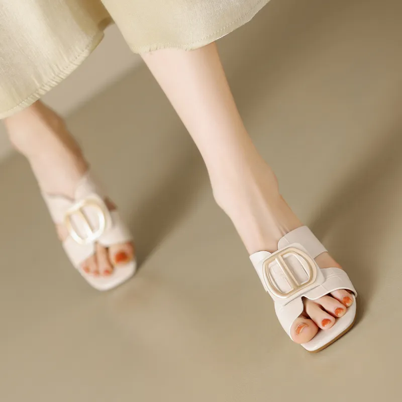 ZHR Slide Slippers Women's Beige, Black, Nude-4