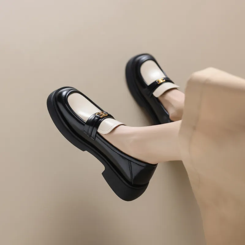 ZHR Loafers 4cm Women's Bright Black-9