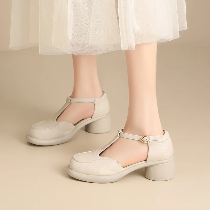 ZHR Chunky Heel High Heels Women's-5