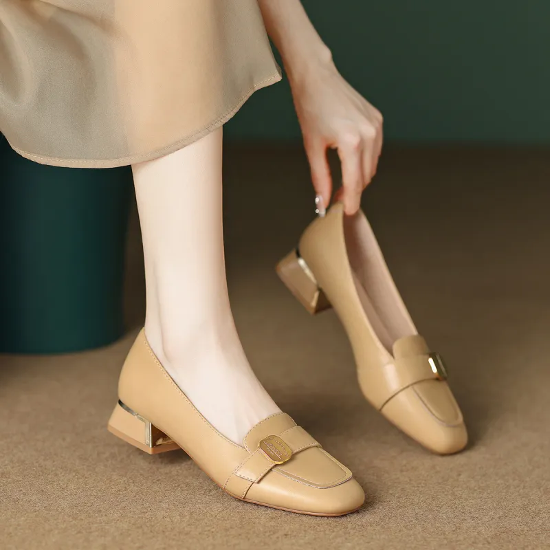 ZHR Loafers Women's Beige/Apricot/Black-11