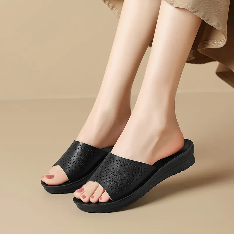 ZHR Slide Slippers Women's Black/Beige-4