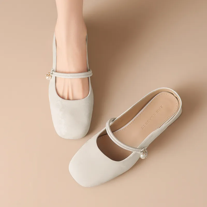 ZHR Embroidery Slip Resistant Wrap toe Slippers Women's-4