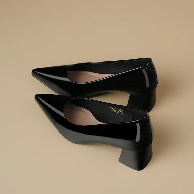 ZHR Chunky Heel High Heels Women's-2