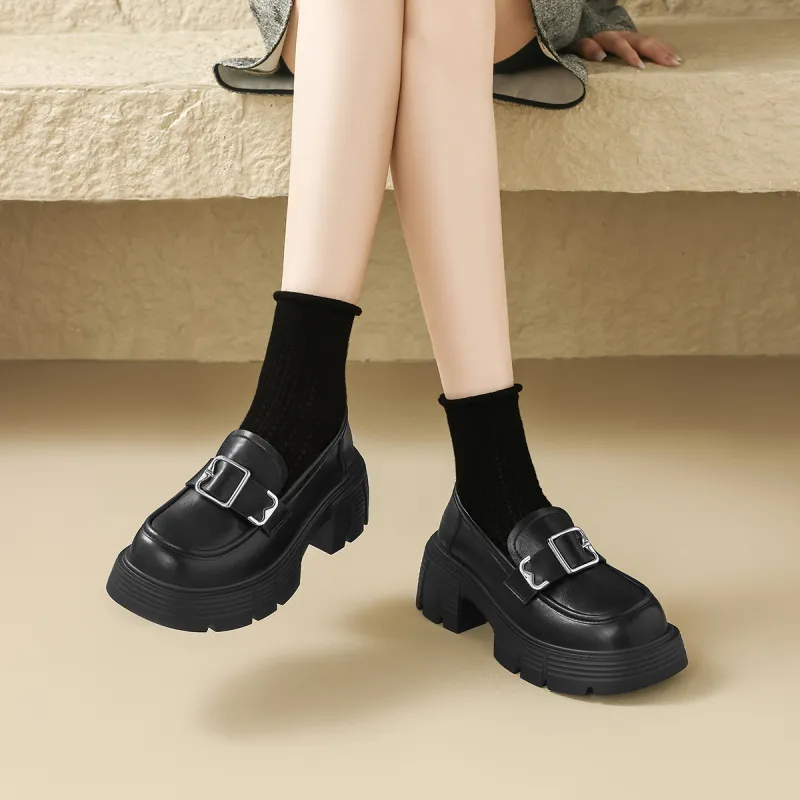 ZHR Chunky Heel High Heels 6.5cm Women's-3
