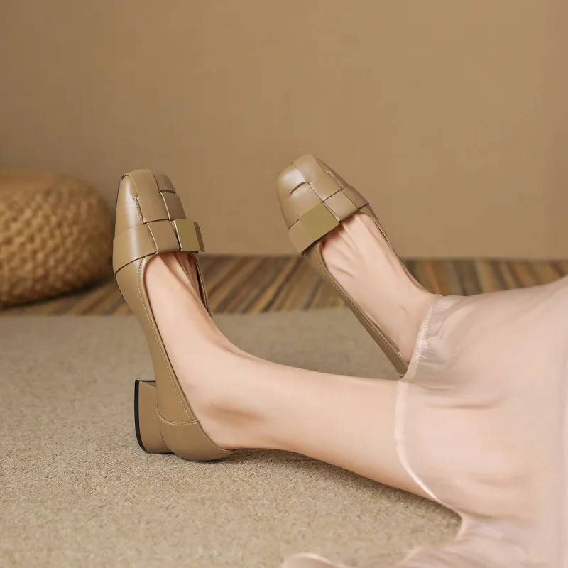 ZHR Chunky Heel High Heels 3cm Women's-10