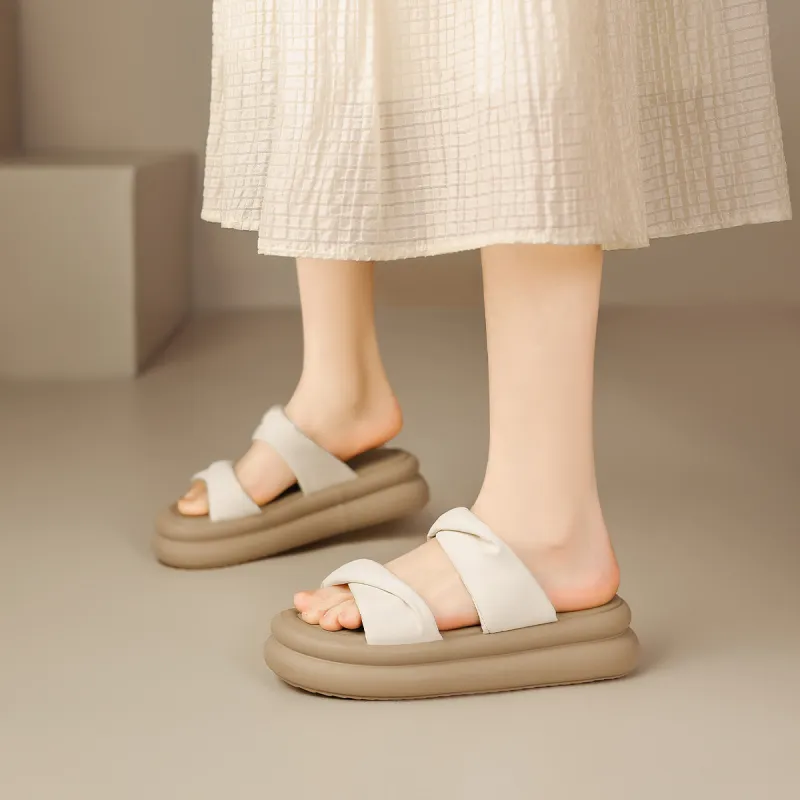 ZHR Slide Slippers Women's Beige, Black-4