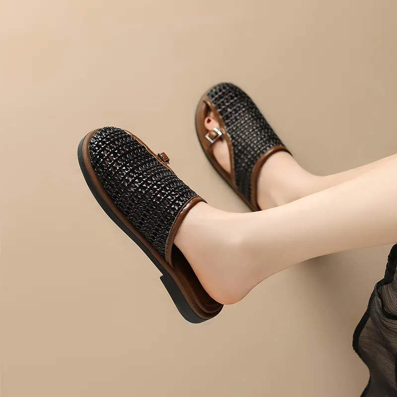 ZHR Rubber Sole Slip Resistant Closed Toe Slippers Women's-5