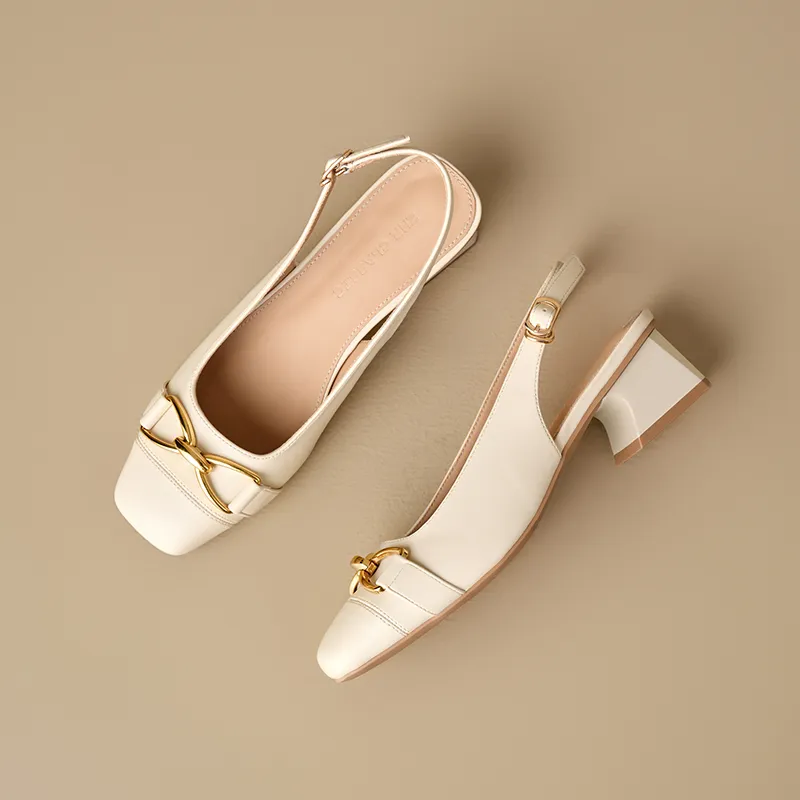 ZHR Chunky Heel High Heels Women's-2