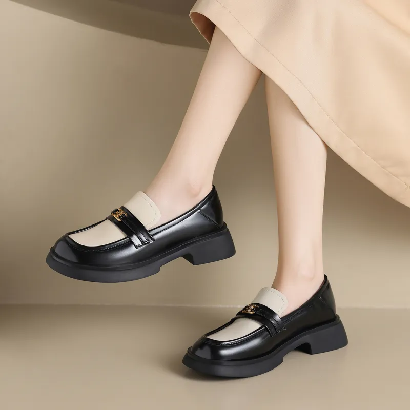 ZHR Loafers 4cm Women's Bright Black-7
