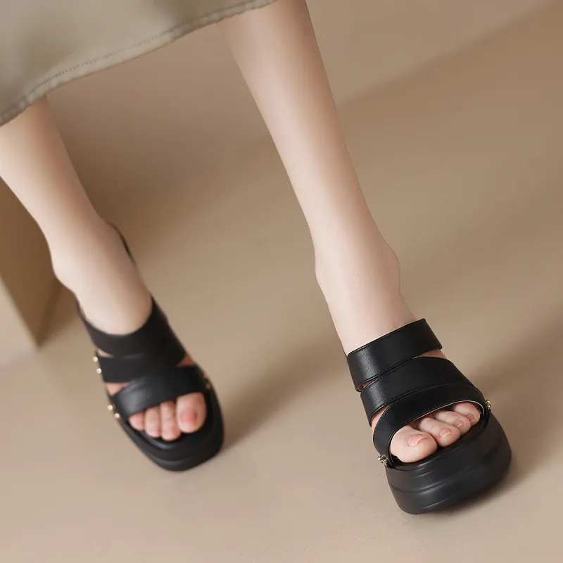ZHR Stud Abrasion-Resistant Slide Slippers Women's-10