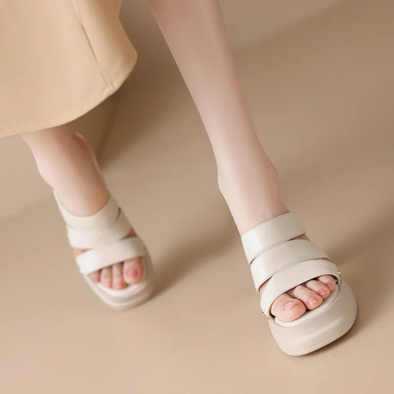 ZHR Stud Abrasion-Resistant Slide Slippers Women's-5