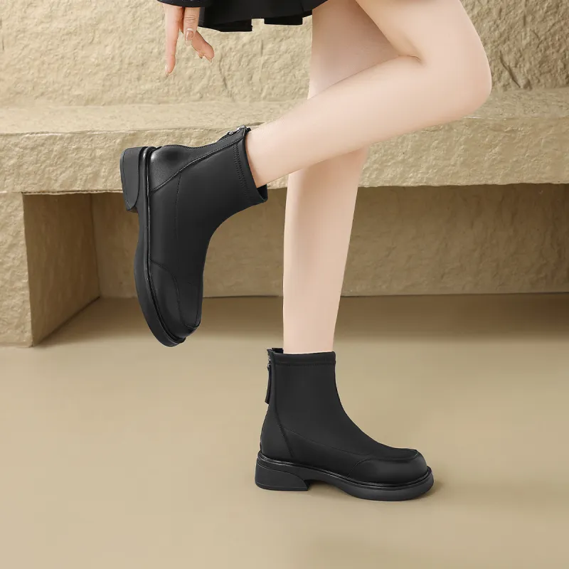 ZHR Ankle Boots Women's Black/Brown-4
