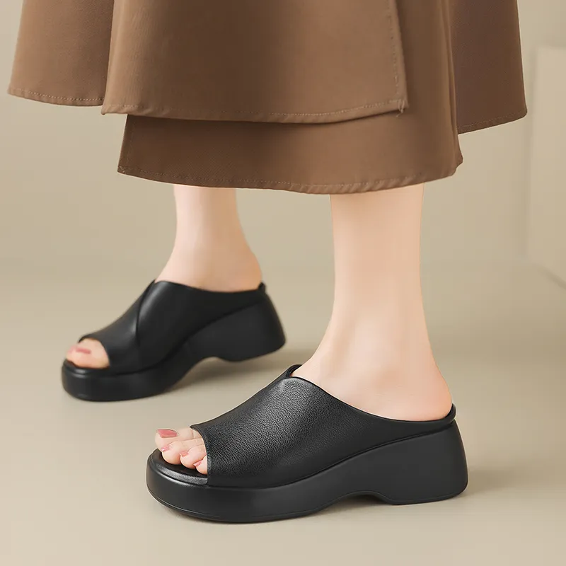 ZHR PU Polyurethane Odor Resistant Slide Slippers Women's-6