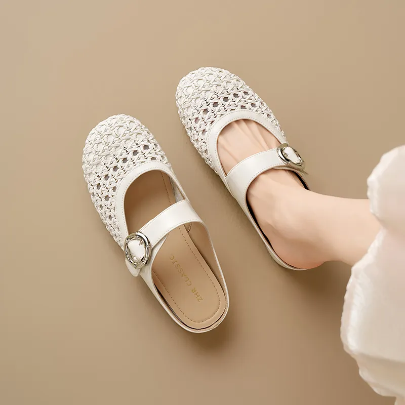 ZHR Rubber Sole Odor Resistant, Abrasion Resistant Closed Toe Slippers Women's-4