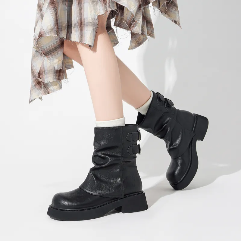 ZHR Ankle Boots Women's Black/Brown-3